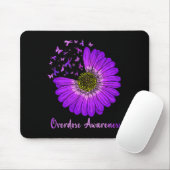 Daisy Butterfly Lila Ribbon Überdosierung Bewussts Mousepad (Mit Mouse)