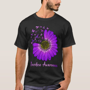 Daisy Butterfly Lila Ribbon Überdosierung Bewussts T-Shirt