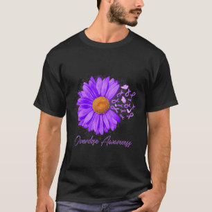 Daisy Butterfly Lila Ribbon Überdosierung Bewussts T-Shirt