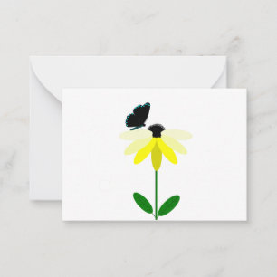 Daisy Butterfly-Mitteilungskarten Mitteilungskarte