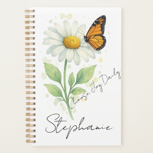 Daisy Butterfly Planner - Choose Joy Daily Planer (Vorderseite)