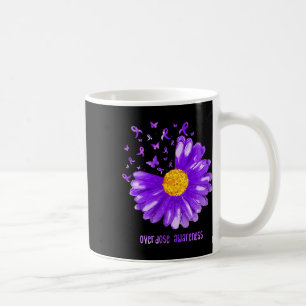 Daisy Butterfly Purple Ribbon Overdose Awareness Kaffeetasse