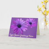 Daisy Card Blue Flowers Custom Grußkarten Karte (Gelbe Blume)