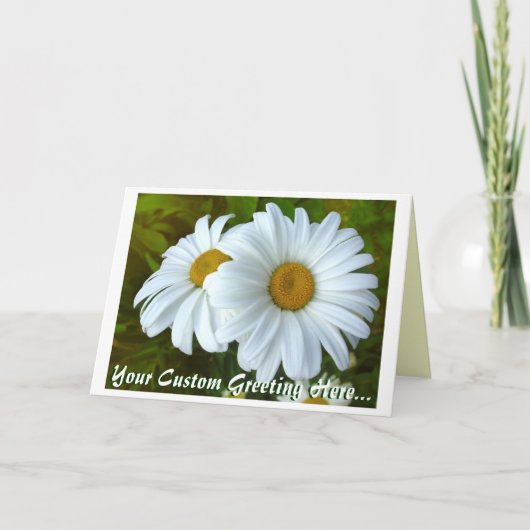 Daisy Card Wild Blume Benutzerdefinierte Grußkarte Karte (Vorderseite)