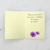 Daisy Card Wild Blume Benutzerdefinierte Grußkarte Karte (Innenseite)