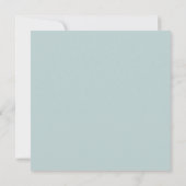 Daisy Chain Blue Pattern Square Save the Date Card (Rückseite)