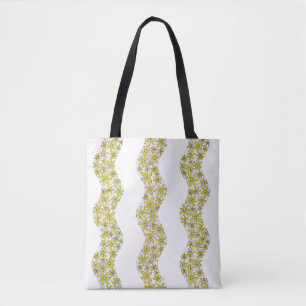 Daisy Chain Wiggly Blume Streifen gelb Tasche