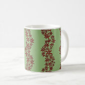 Daisy Chain Wiggly Blume Streifen grün Kaffeetasse (VorderseiteRechts)