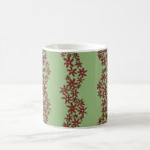 Daisy Chain Wiggly Blume Streifen grün Kaffeetasse (Mittel)