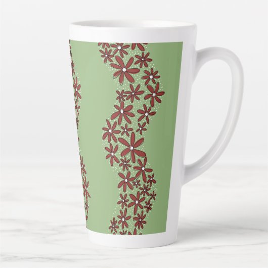 Daisy Chain Wiggly Blume Streifen grün Milchtasse (Rechts)