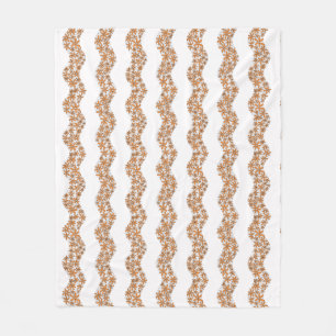 Daisy Chain Wiggly Blume Streifen orange Fleecedecke