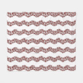 Daisy Chain Wiggly Blume Streifen rot Fleecedecke (Vorderseite (Horizontal))