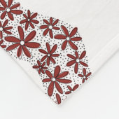 Daisy Chain Wiggly Blume Streifen rot Fleecedecke (Ecke)