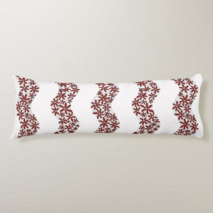 Daisy Chain Wiggly Blume Streifen rot Seitenschläferkissen