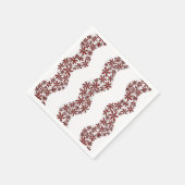 Daisy Chain Wiggly Blume Streifen rot Serviette (Ecke)