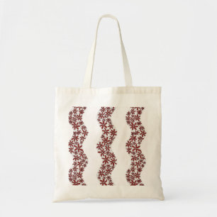 Daisy Chain Wiggly Blume Streifen rot Tragetasche