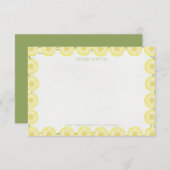 Daisy Chain Yellow Gerbera Note Card Einladung (Vorne/Hinten)