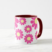Daisy Cherry Monogram Tasse (VorderseiteRechts)