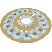 Daisy Christmas Tree Daisy Blume Tree Skirt Polyester Weihnachtsbaumdecke (Schrägansicht)
