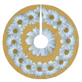 Daisy Christmas Tree Daisy Blume Tree Skirt Polyester Weihnachtsbaumdecke (Vorderseite)