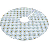 Daisy Christmas Tree Daisy Blume Tree Skirt Polyester Weihnachtsbaumdecke (Schrägansicht)