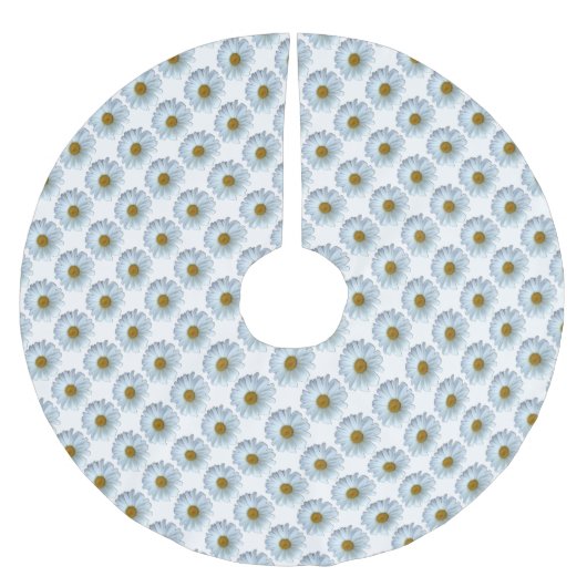Daisy Christmas Tree Daisy Blume Tree Skirt Polyester Weihnachtsbaumdecke (Vorderseite)