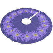 Daisy Christmas Tree Lila Daisy Tree Skirt Polyester Weihnachtsbaumdecke (Schrägansicht)