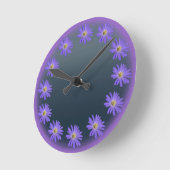 Daisy Clock Lila Daisis Blue Blume Wall Clock Runde Wanduhr (Winkel)