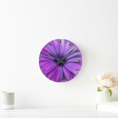 Daisy Clock Lila Daisis Blue Blume Wall Clock Runde Wanduhr (Zuhause)