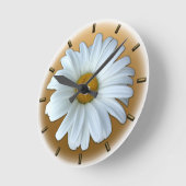 Daisy Clock-Wildblume erleichtert die Blume Runde Wanduhr (Winkel)