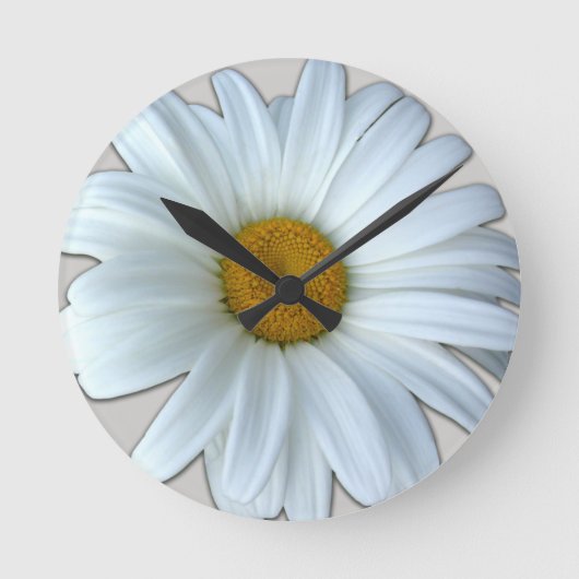 Daisy Clock-Wildblume erleichtert die Blume Runde Wanduhr (Vorderseite)