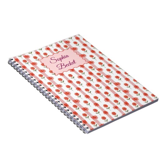 Daisy Coquette Stripes Notepad Notizblock (Rechte Seite)