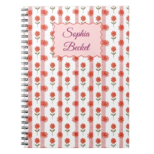 Daisy Coquette Stripes Notepad Notizblock (Vorderseite)