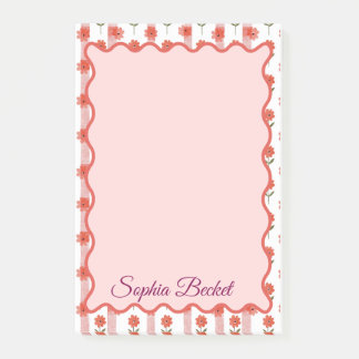 Daisy Coquette Stripes Notepad Post-it Klebezettel