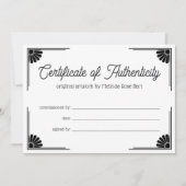 Daisy Corners Liebliches Echtheitszertifikat (Vorderseite)