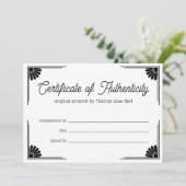 Daisy Corners Liebliches Echtheitszertifikat (Stehend Vorderseite)