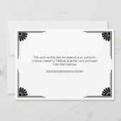 Daisy Corners Liebliches Echtheitszertifikat (Rückseite)