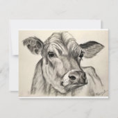 Daisy Cow Grüßkarte Karte (Vorderseite)