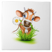 Daisy Cow Tile Fliese (Vorderseite)