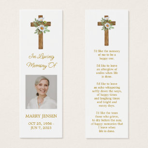 Daisy Cross Foto Trauer Lesezeichen