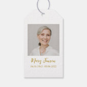 Daisy Cross Memorial Funeral Seed Packet  Geschenkanhänger (Rückseite)