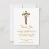 Daisy Cross Sympathy Thank You Card Dankeskarte (Vorderseite)