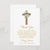 Daisy Cross Sympathy Thank You Card Dankeskarte (Vorne/Hinten)