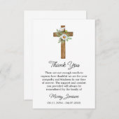 Daisy Cross Sympathy Thank You Card Dankeskarte (Vorne/Hinten)
