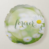 Daisy Daisies Blume Floral Summer Forever Rundes Kissen (Vorderseite)