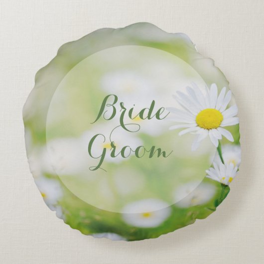 Daisy Daisies Blume Floral Summer Forever Rundes Kissen (Rückseite)