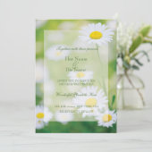 Daisy Daisies Blume Floral Summer Wedding Einladung (Stehend Vorderseite)