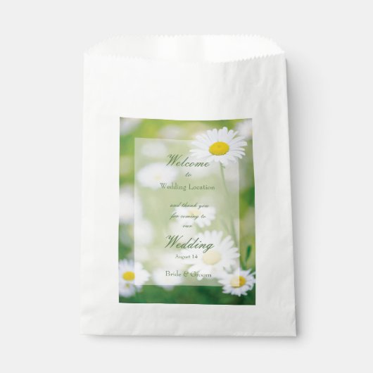 Daisy Daisies Blume Floral Summer Wedding Geschenktütchen (Vorderseite)