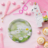 Daisy Daisies Blume Floral Summer Wedding Pappteller (Party)