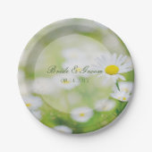 Daisy Daisies Blume Floral Summer Wedding Pappteller (Vorderseite)